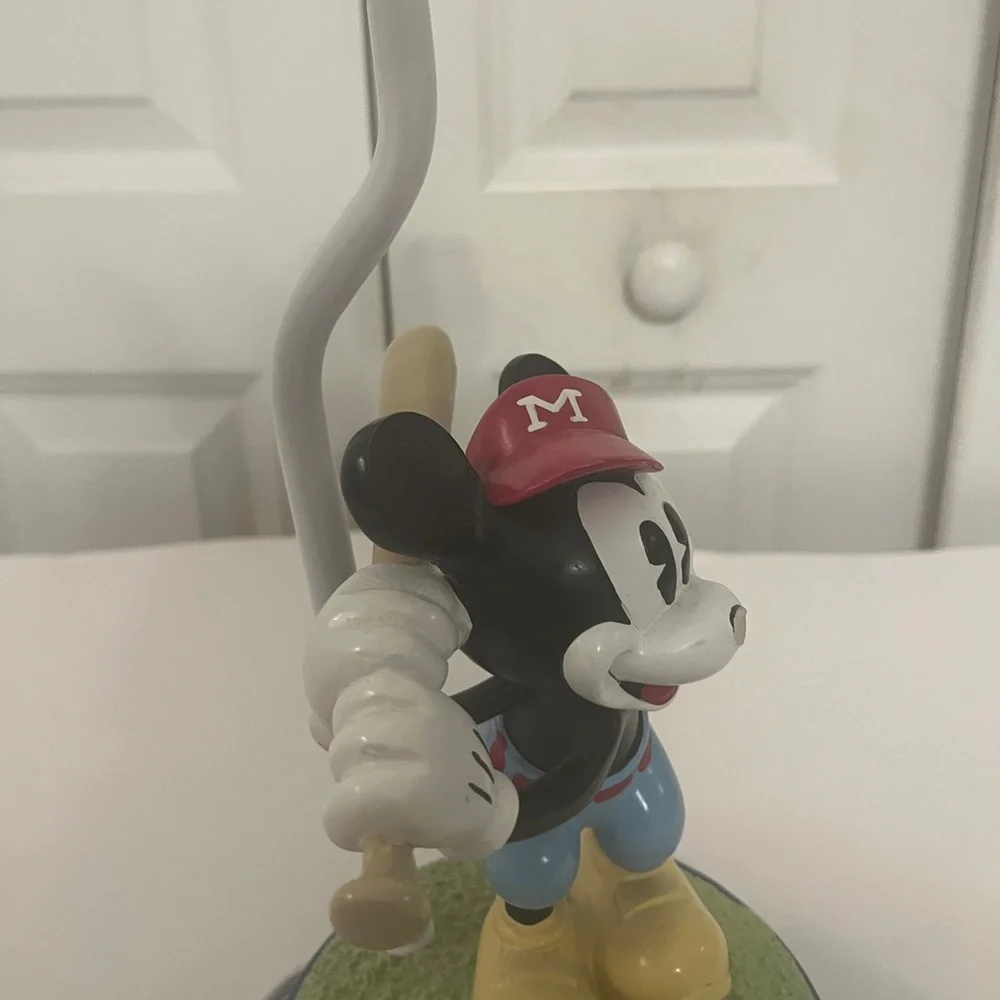 Mickey Mouse Baseball Lamp Kids Room Decor- Works No Shade